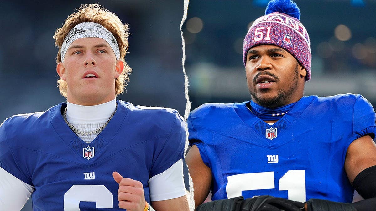 New York Giants Quarterback Jaxson Dart Introduces Trump; Teammate Abdul Carter Reacts