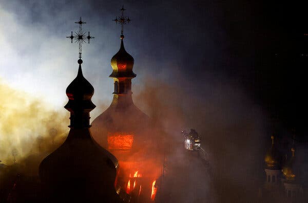 Historic Kyiv Cathedral Damaged in Russian Strikes