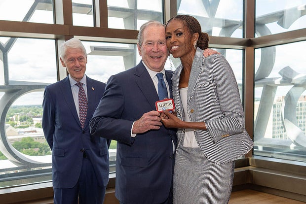Michelle Obama and George W. Bush’s Friendship on Display