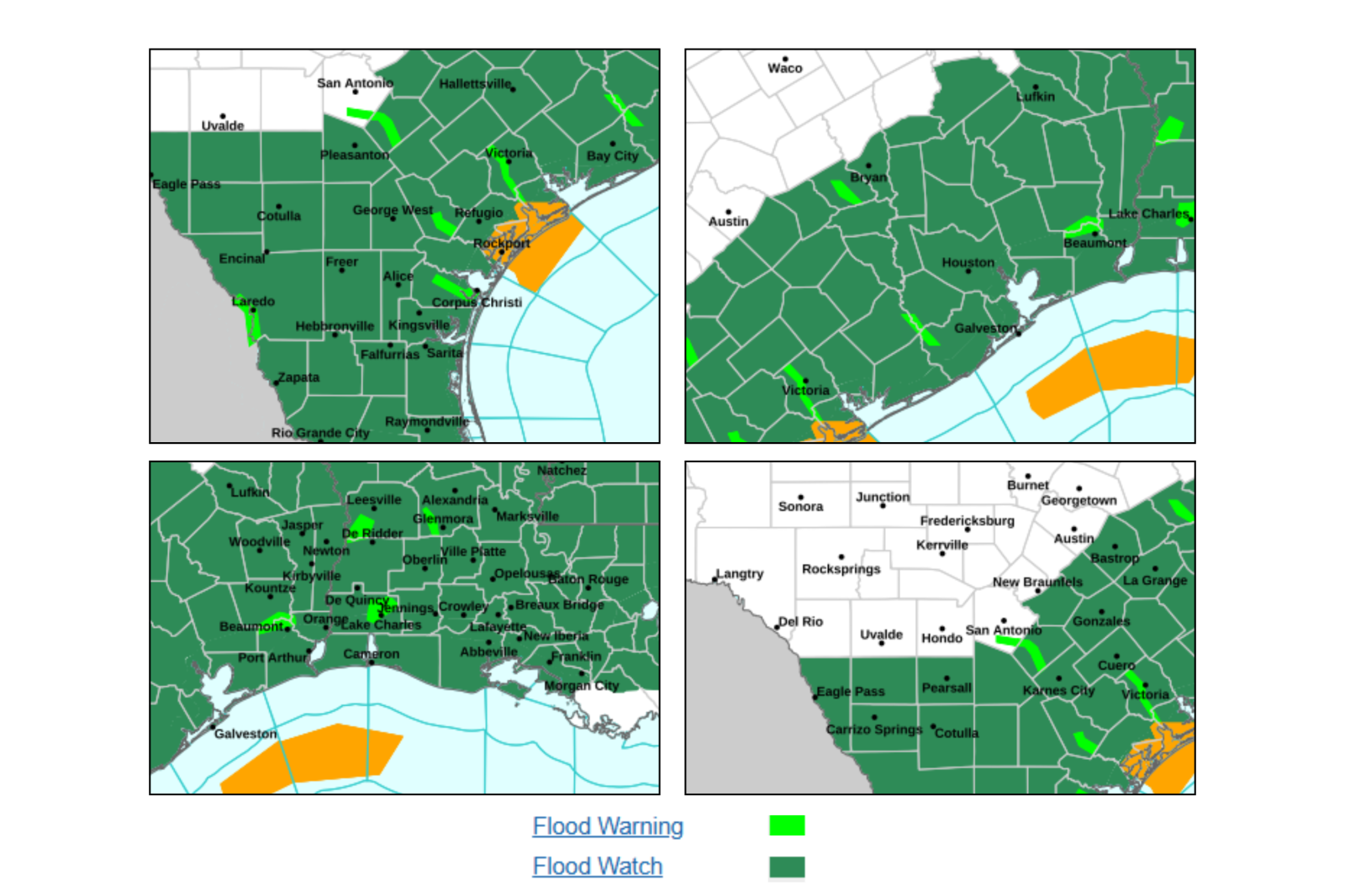 Flood Alerts Impacting Texas, Louisiana, and Mississippi