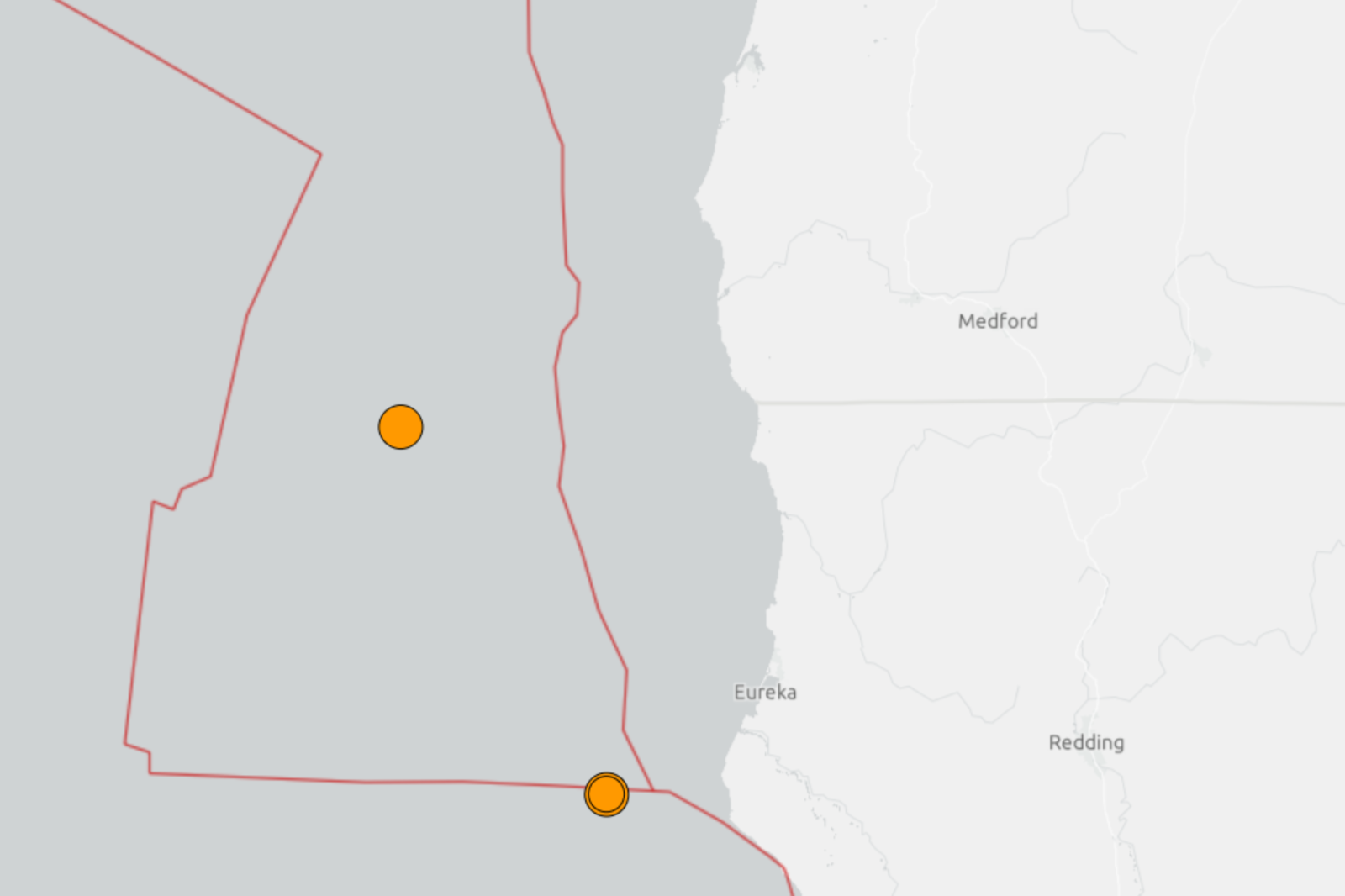 Offshore Earthquakes Strike Near Northern California Coast