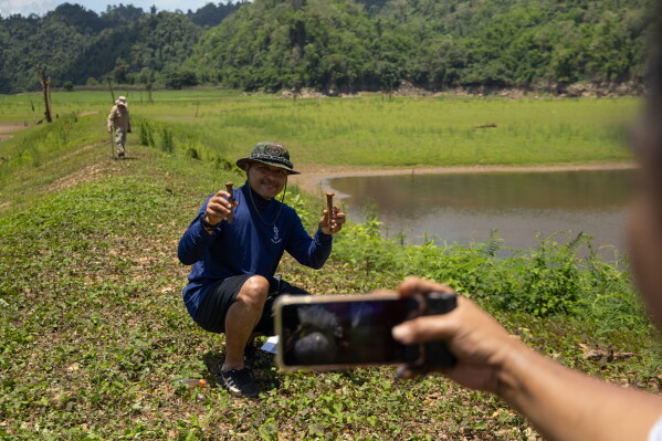 Historic Railway Station Emerges from Thai Reservoir