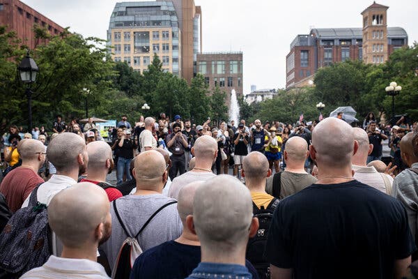 Bald Meet-Up in Washington Square Park Promotes Empowerment