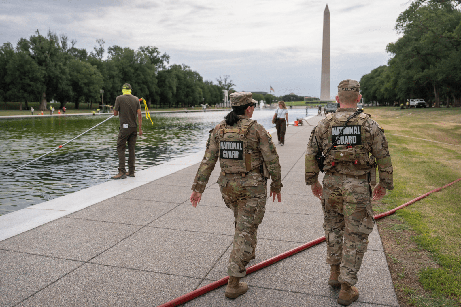 Increased Security Presence at Lincoln Memorial Reflecting Pool Amid Vandalism Concerns