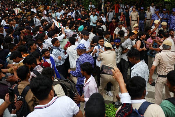 Indian Protesters March on Parliament Over Exam Scandal