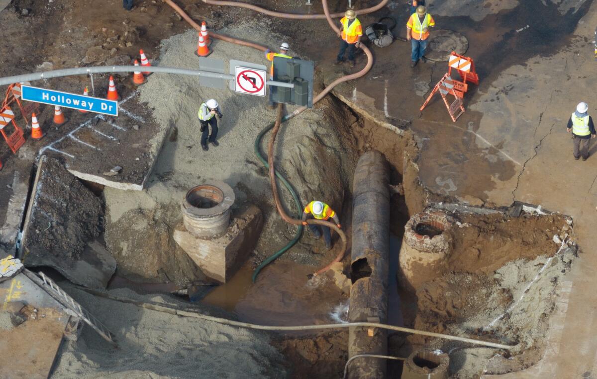 Impact of Water Main Break on West Hollywood Neighborhood