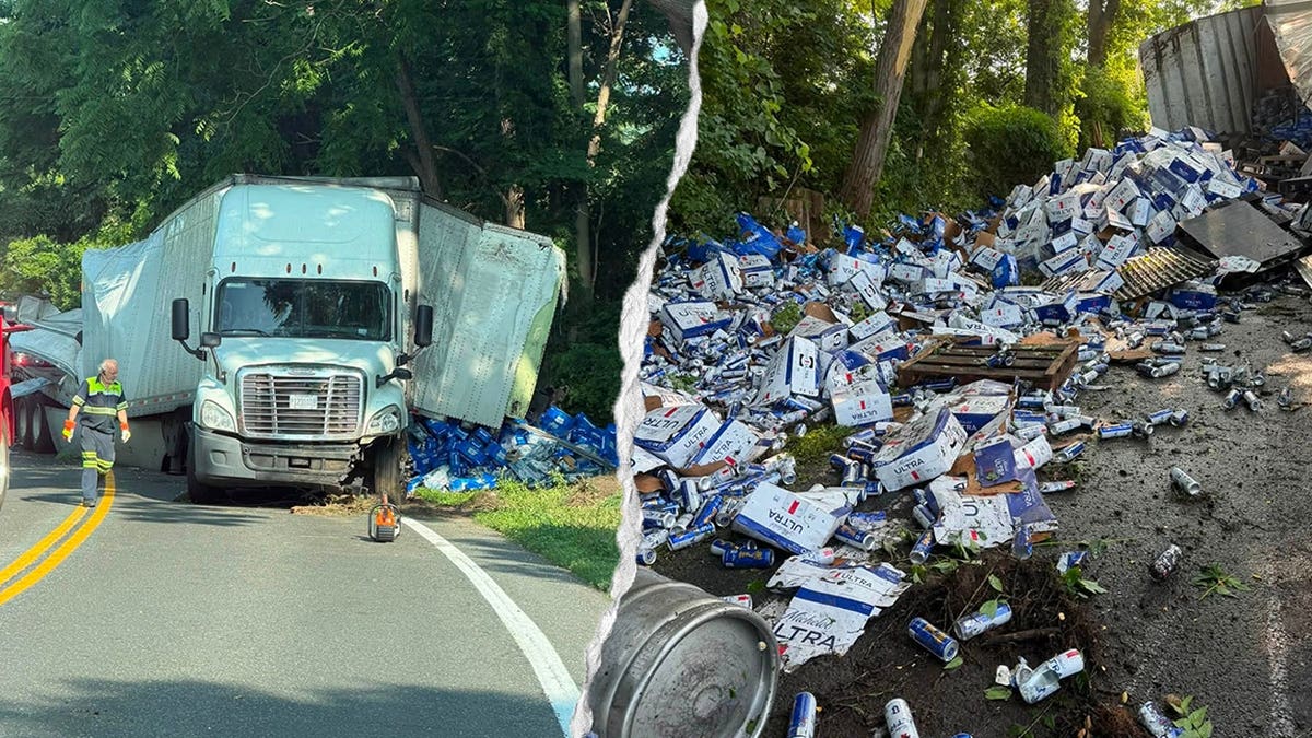 Tractor-Trailer Crash Spills Beer on Connecticut Roadway