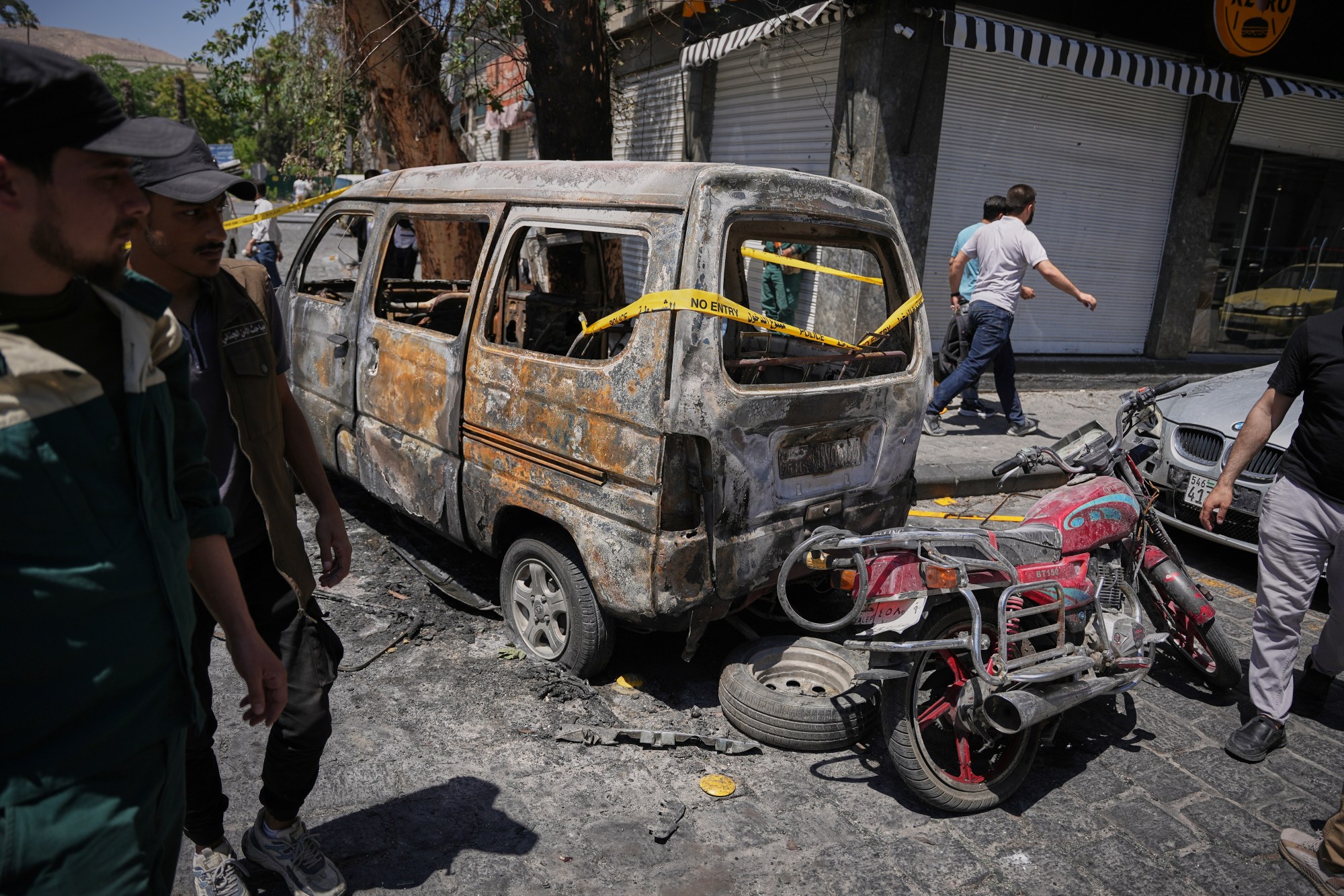 Explosions Rock Damascus During Macron’s Visit