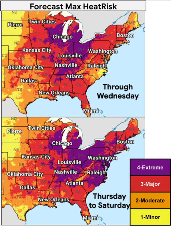 Record-Breaking Heat Wave Hits Central and Eastern U.S.