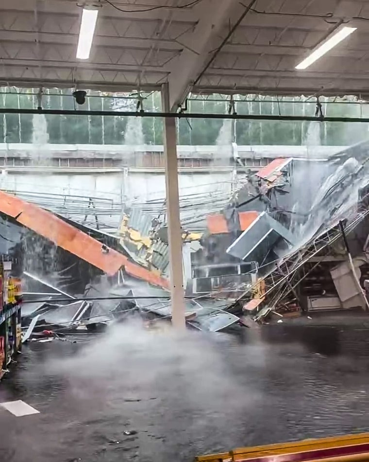 Severe Weather Causes Partial Roof Collapse in New Jersey Store