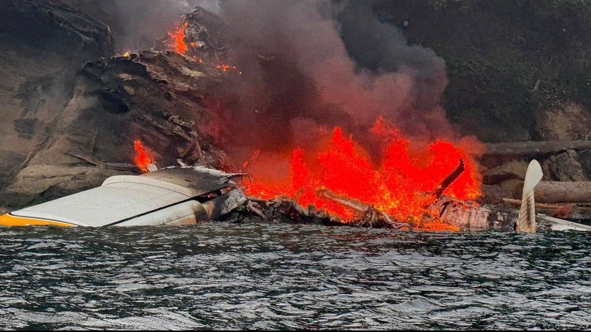 Kenmore Air Floatplane Emergency Landing and Fire