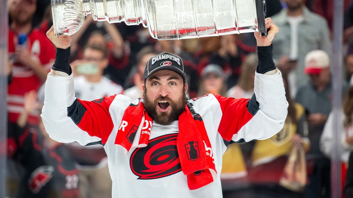 Carolina Hurricanes’ William Carrier Celebrates with Stanley Cup and Poutine