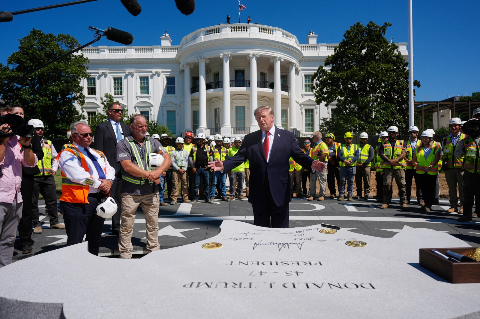 Trump Discusses White House Ballroom Project and Legal Challenges