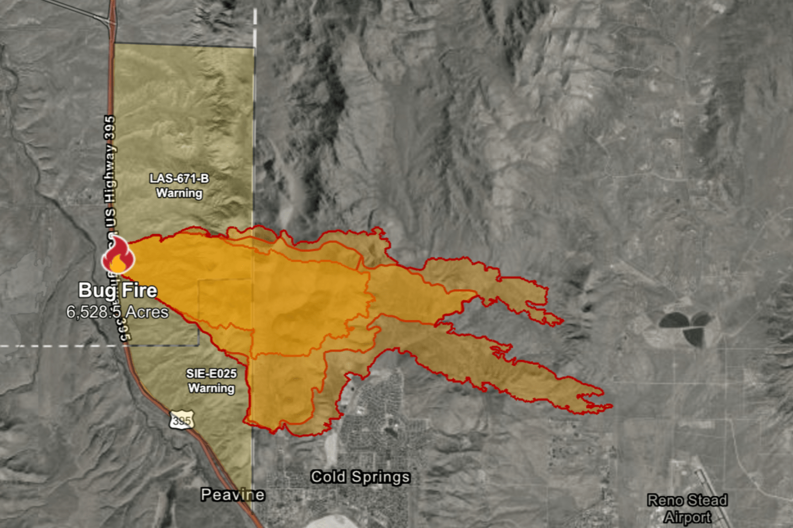 Escalating Bug Fire Prompts Evacuations Across California-Nevada Border