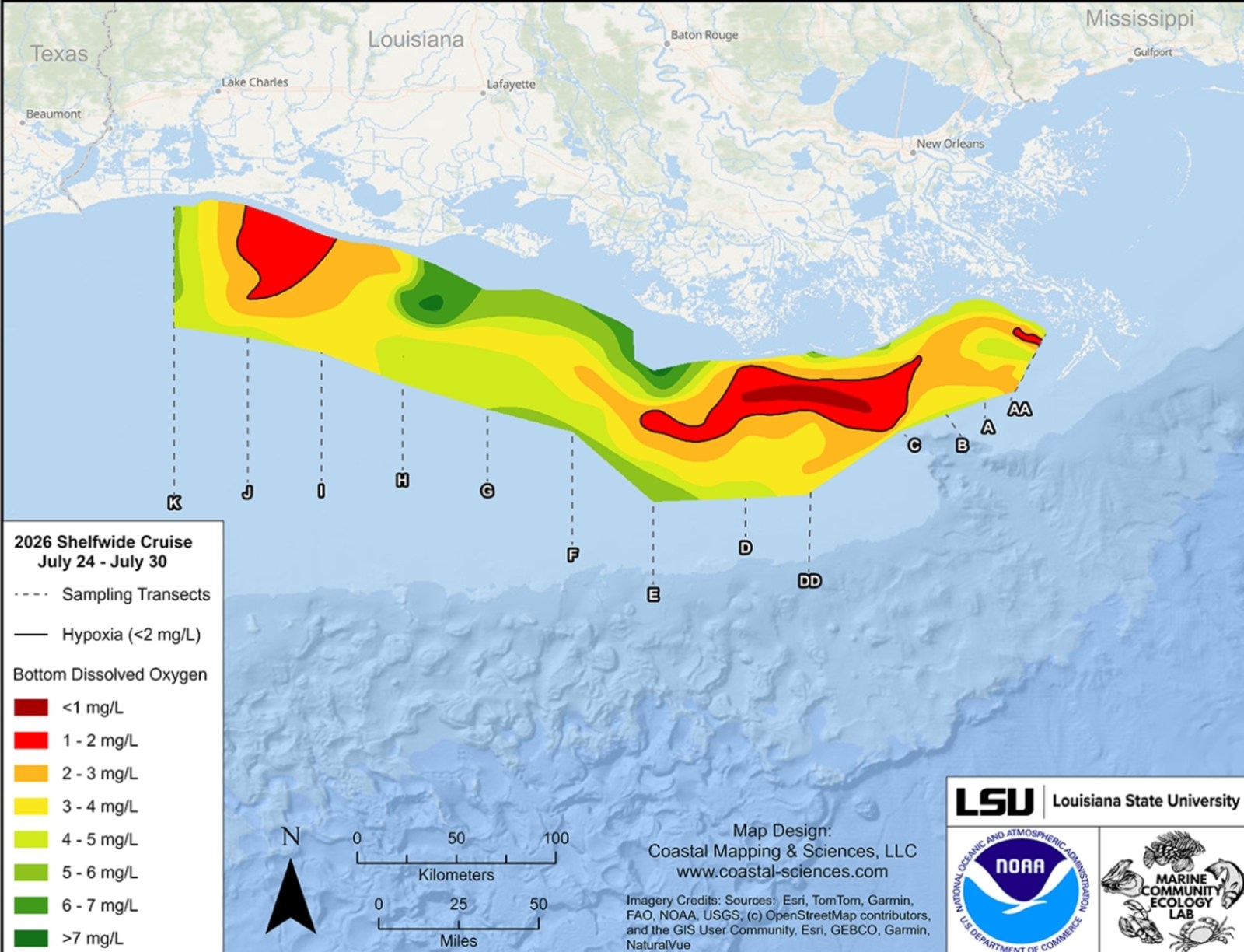Low-Oxygen ‘Dead Zone’ Shrinks in Gulf of Mexico After Storm