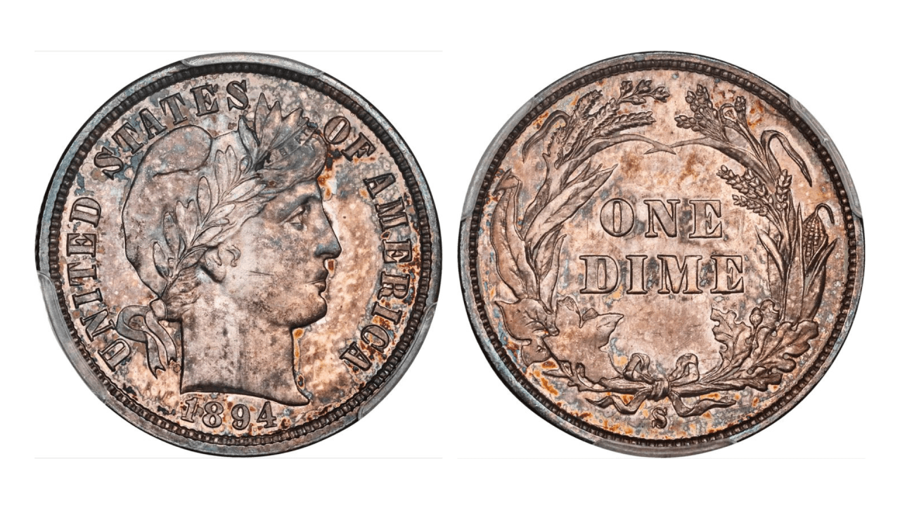 1894-S Barber Dime May Fetch Over $1 Million at Auction