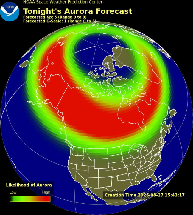 Northern Lights Possible Due to Strong Solar Activity