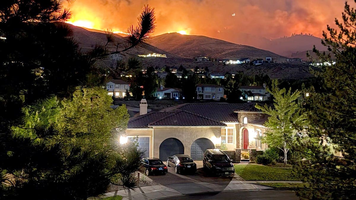 Brush Fire Threatens Homes Near Reno, Nevada
