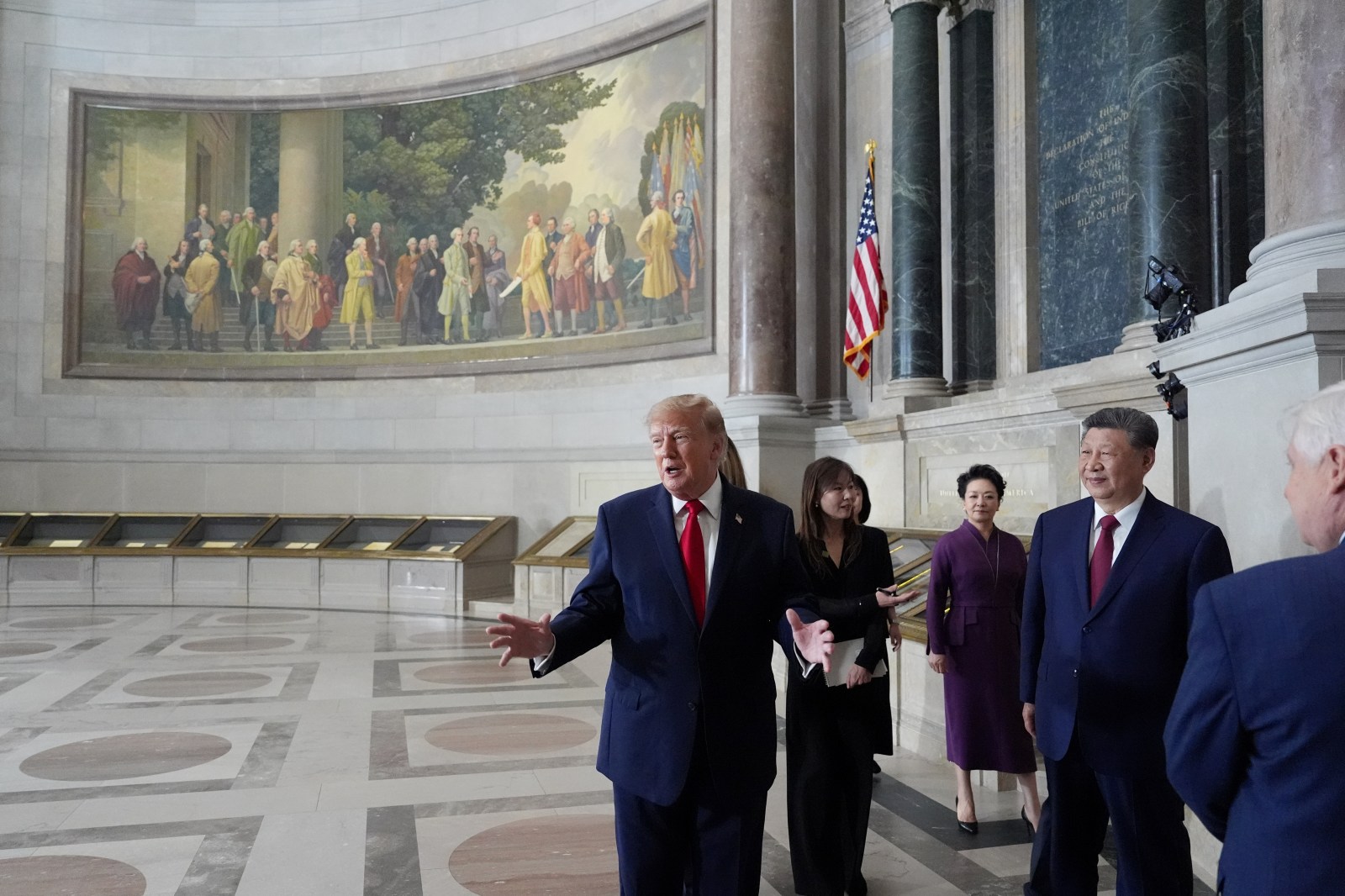 Trump and Xi Conclude Summit Amid Resumed TV Coverage