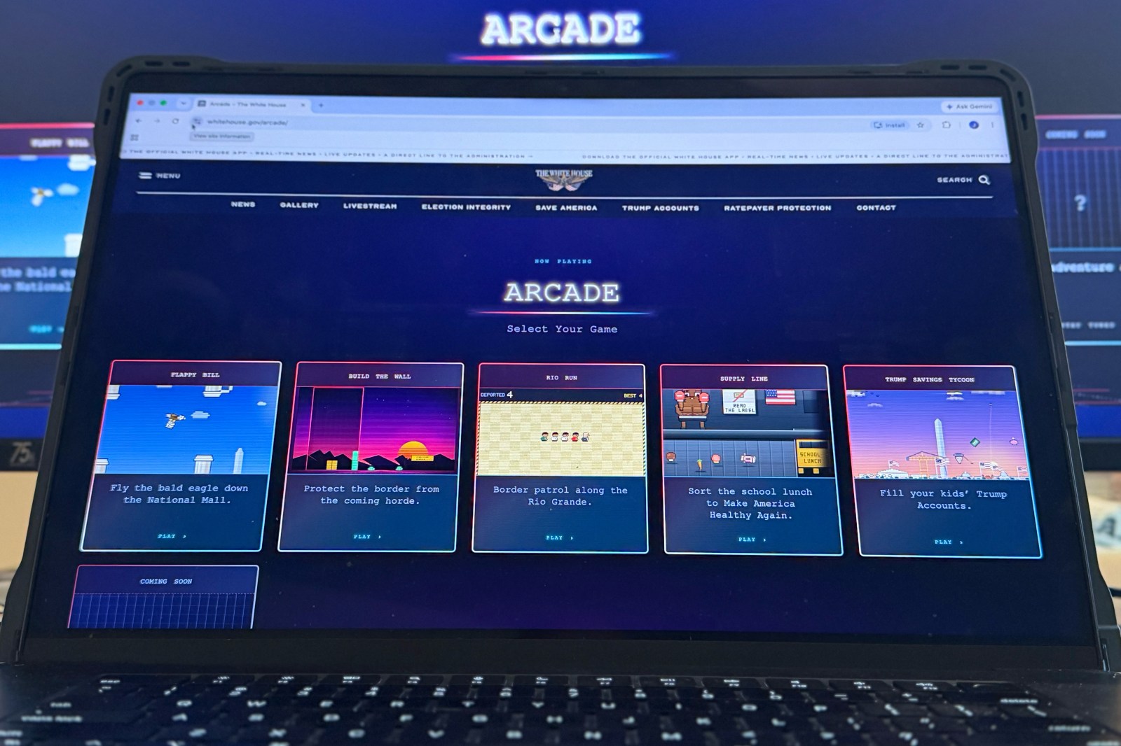 White House Online Arcade Debuts Amid Economic Concerns