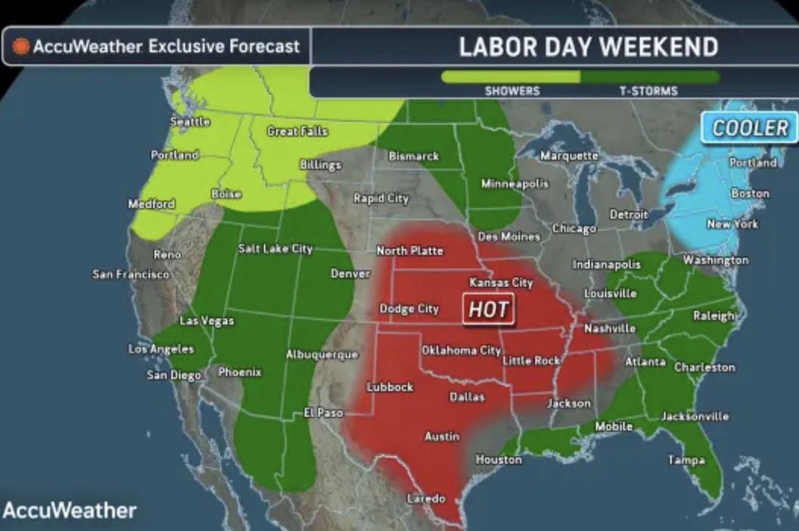 Labor Day Weekend Weather Extremes: Heat and Storms