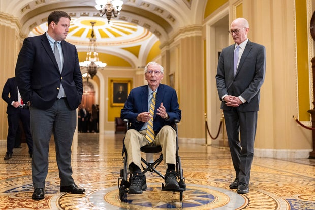 Senator Mitch McConnell Returns to Capitol Hill After Health Recoveries