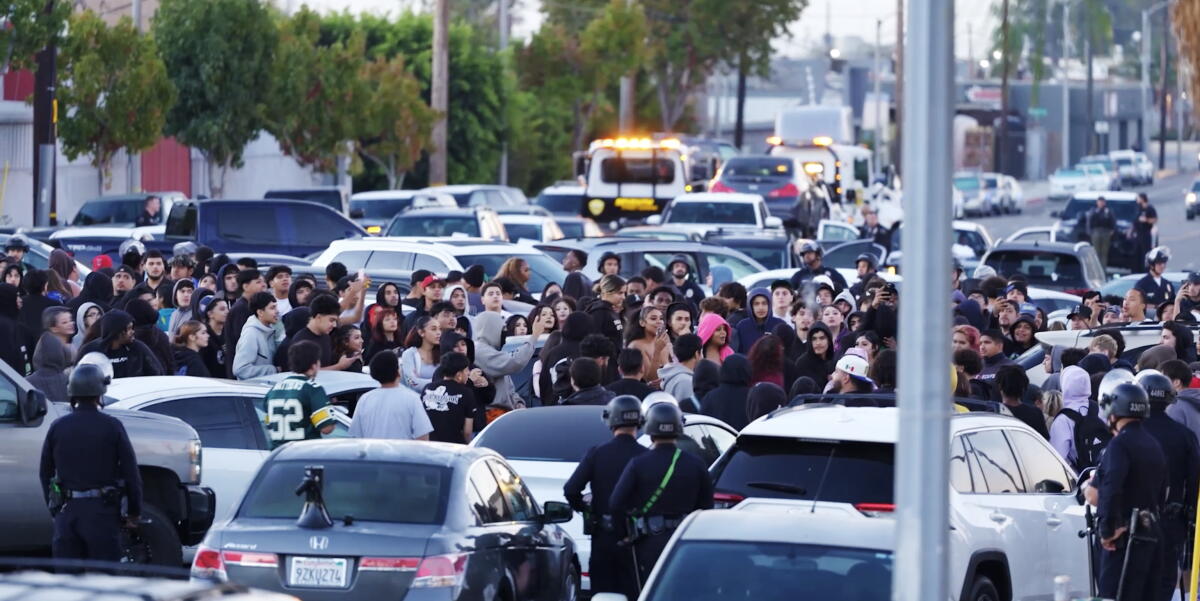 Major Police Response to Illegal Street Takeover in L.A.