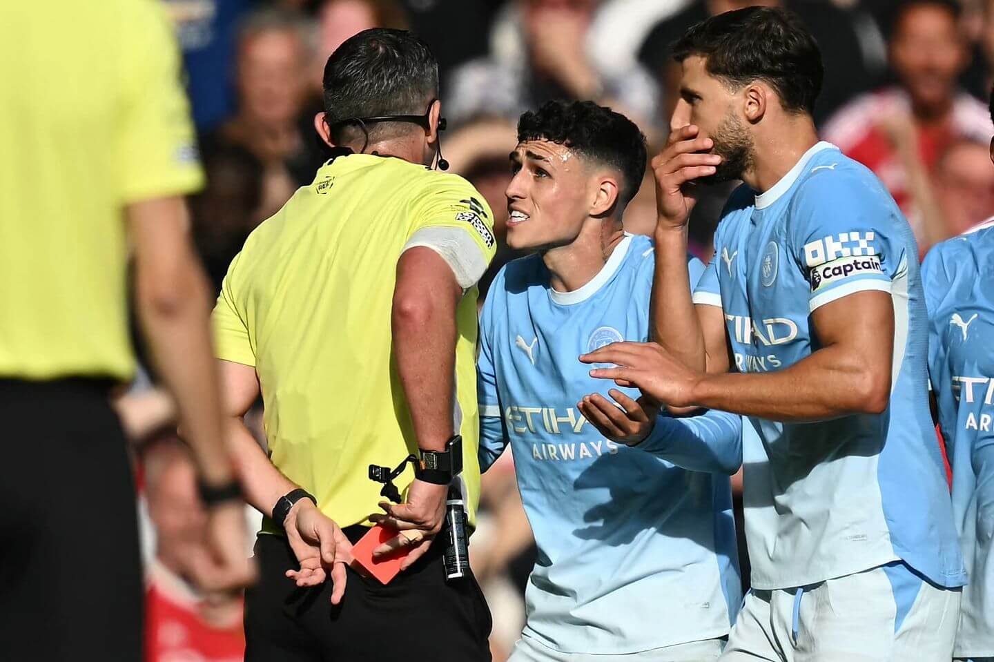 Phil Foden Receives Red Card in Manchester Derby