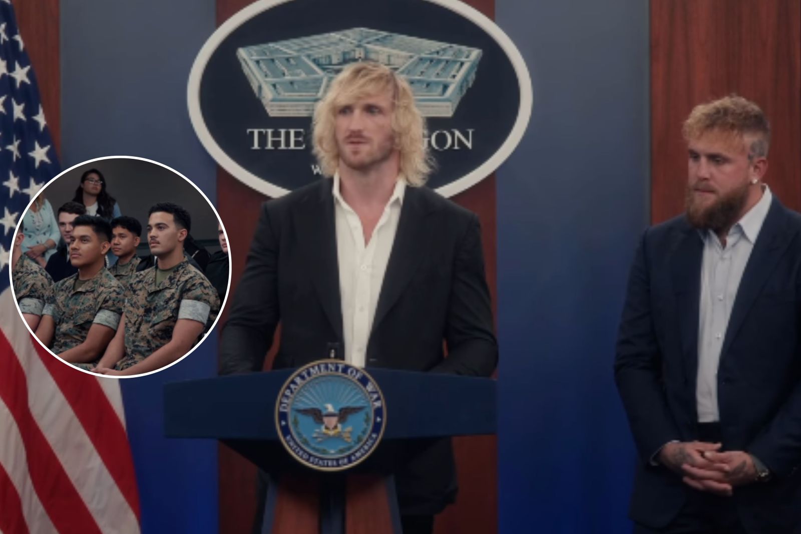 Influencer Brothers Logan and Jake Paul Visit Pentagon and Address Service Members