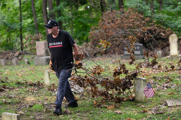 Community Volunteers Aid in Chesterton Cemetery Cleanup