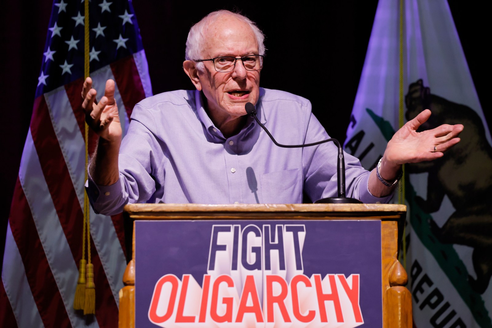 Senator Bernie Sanders Campaigns in Maine Senate Race