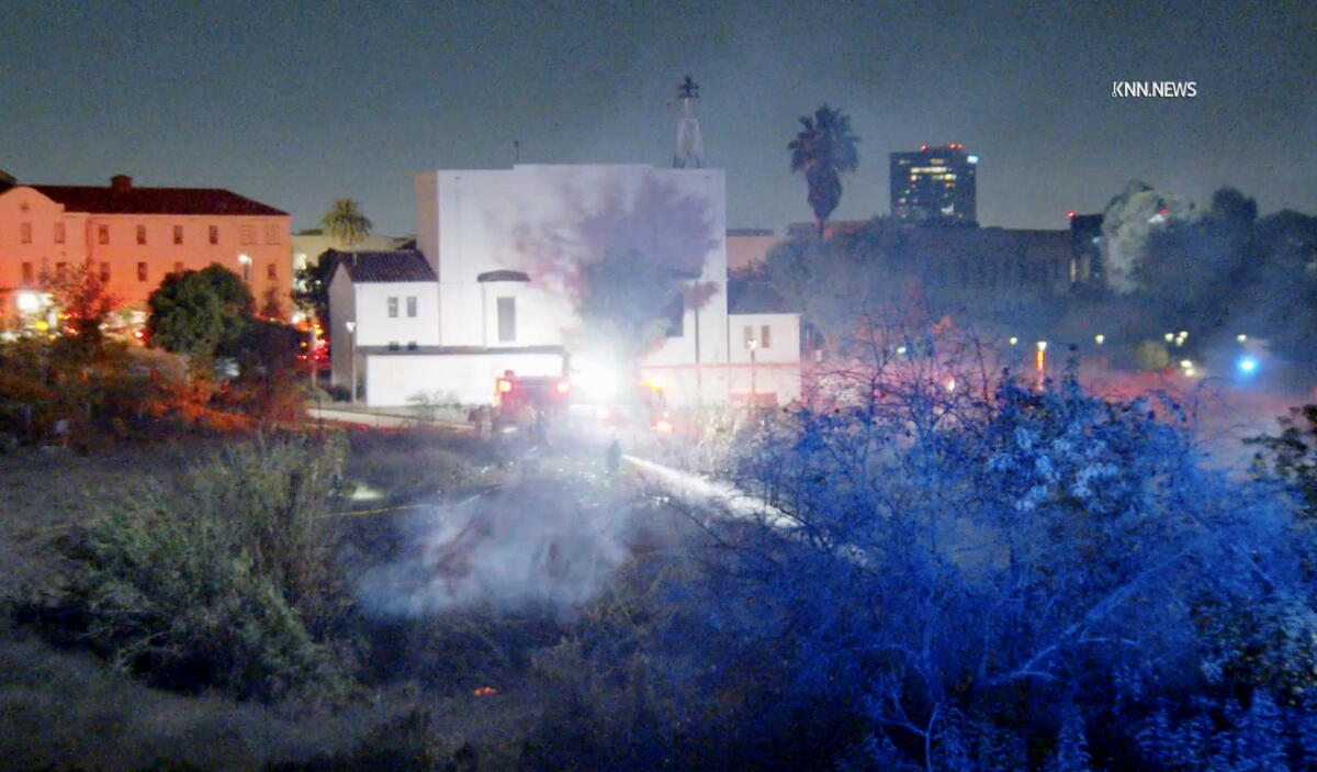 Firefighters Contain Brentwood Brush Fire Amid Santa Ana Winds