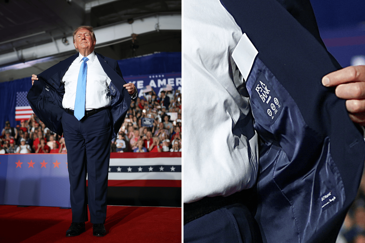 Trump’s Suit Choice Sparks Discussion at Nebraska Rally