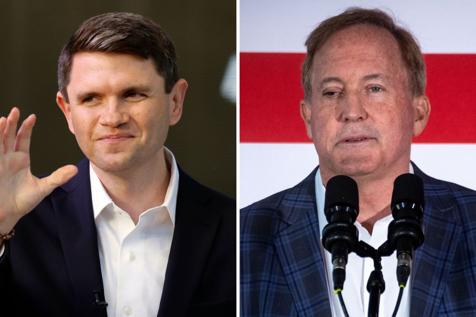 James Talarico and Ken Paxton Rally in Tarrant County