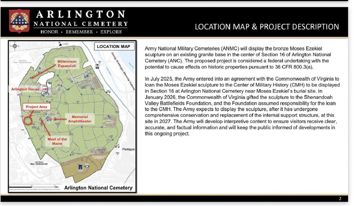 Plans to Reinstall Confederate Memorial at Arlington National Cemetery