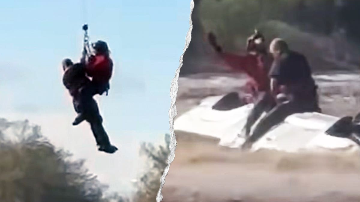Arizona Sheriff’s Helicopter Crew Rescues Man from Floodwaters