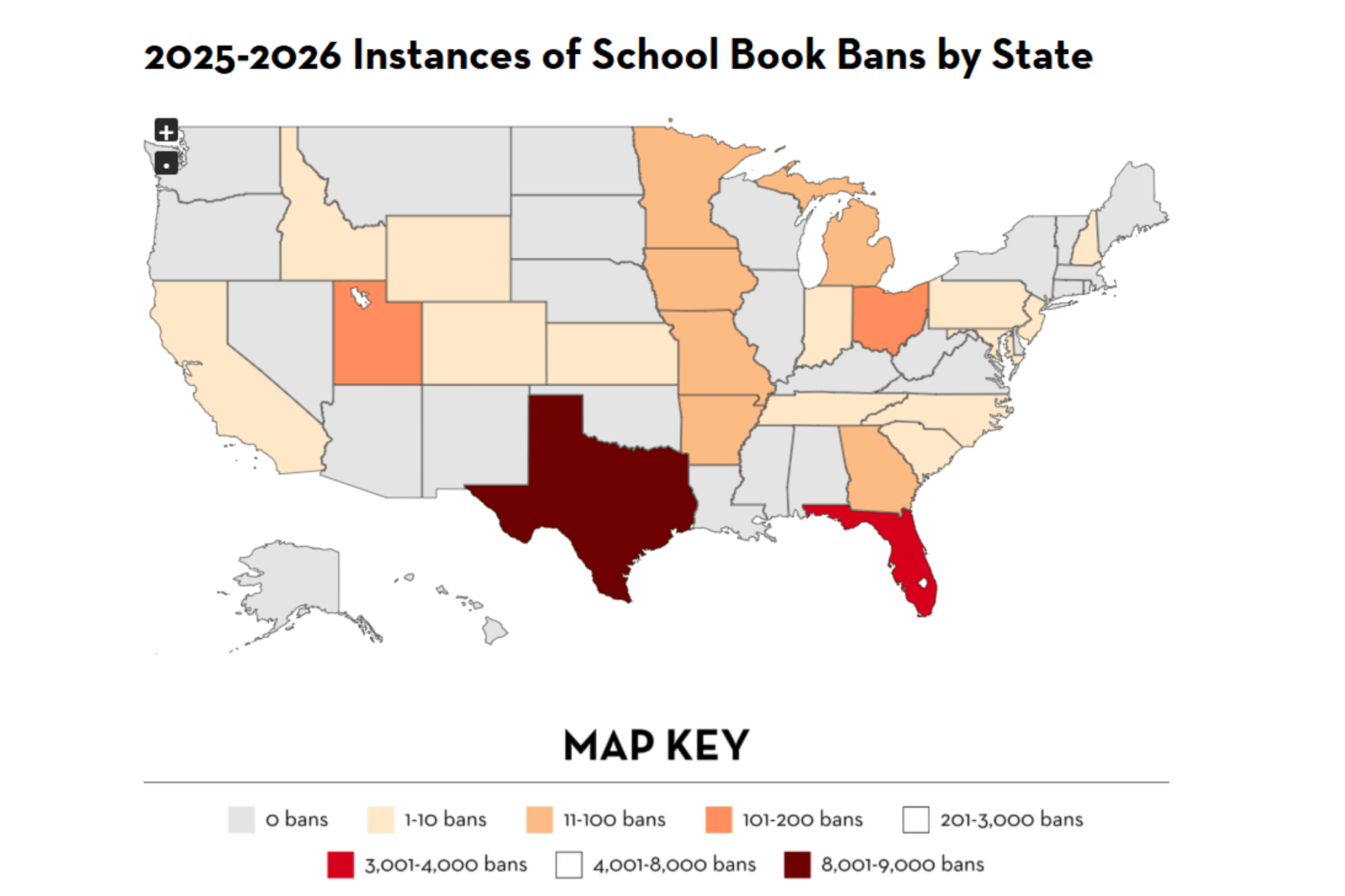 Record 12,000 Books Removed from U.S. Schools Amid Controversial Bans